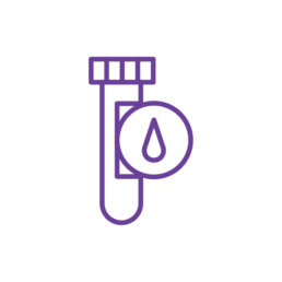 Blood collection tube with a blood drop icon, Blood tests, The SunStone Study, adults with systemic lupus erythematosus.