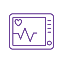 Heart monitor screen icon, ECG heart test, The SunStone Study, adults with systemic lupus erythematosus.